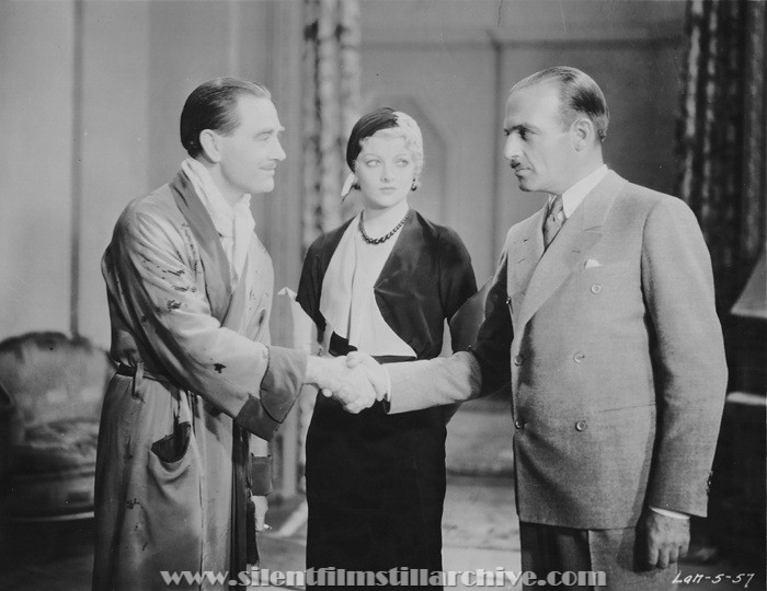 Owen Moore, Myrna Loy, and C. Henry Gordon in HUSH MONEY (1931)