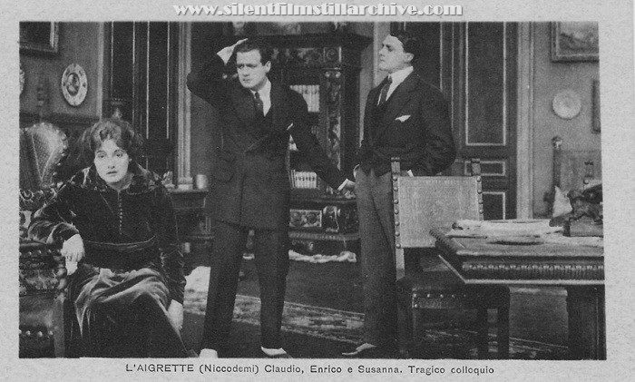 Postcard for L'AIGRETTE (1917) with Ida Carloni Talli and Hesperia