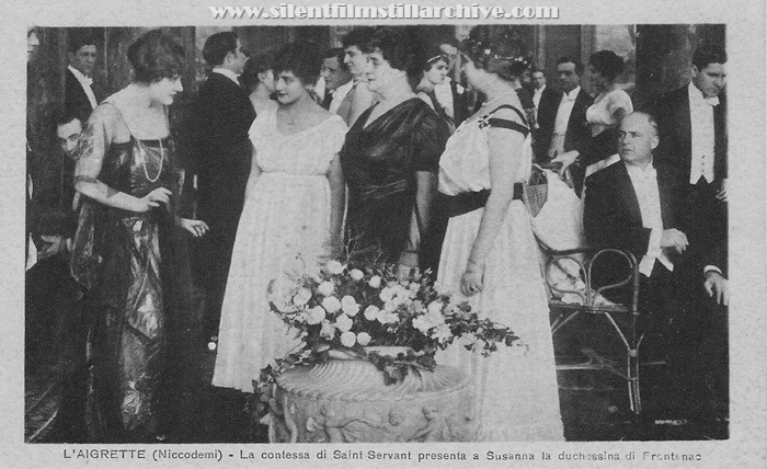 Postcard for L'AIGRETTE (1917) with Hesperia, Ida Carloni Talli, and Diomira Jacobini