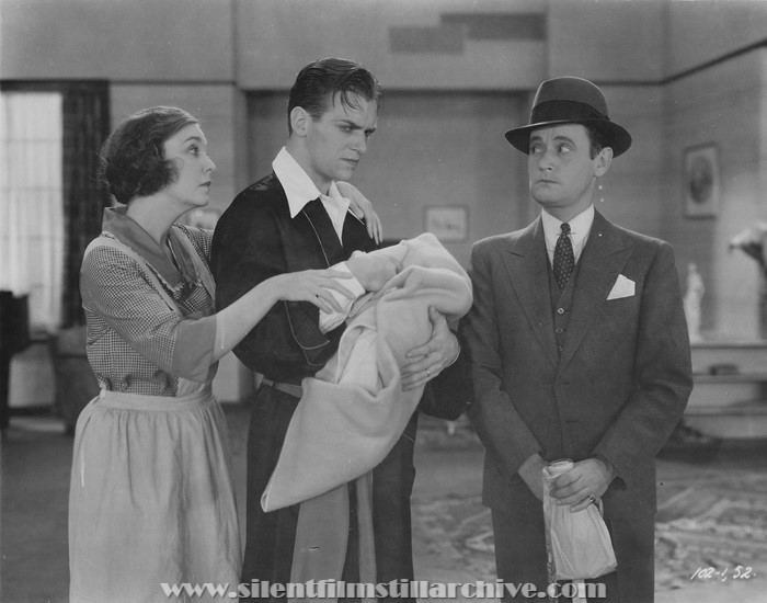 Zasu Pitts, Douglas Fairbanks, Jr. and Roscoe Karns in LITTLE ACCIDENT (1930)
