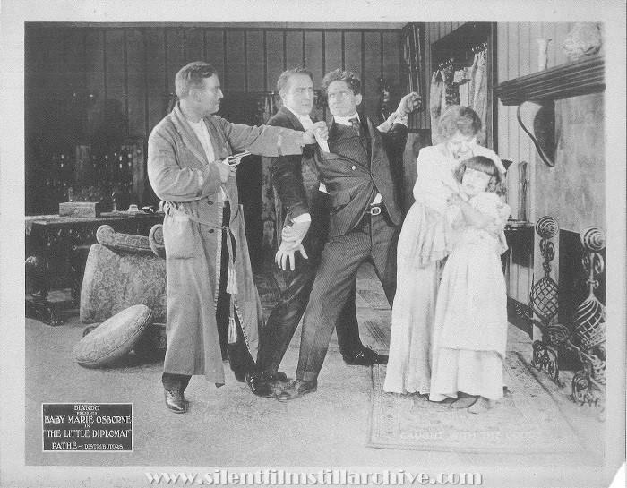 Lobby card for THE LITTLE DIPLOMAT (1919) with William Welsh, Murdock MacQuarrie, Lydia Knot and Marie Osborne