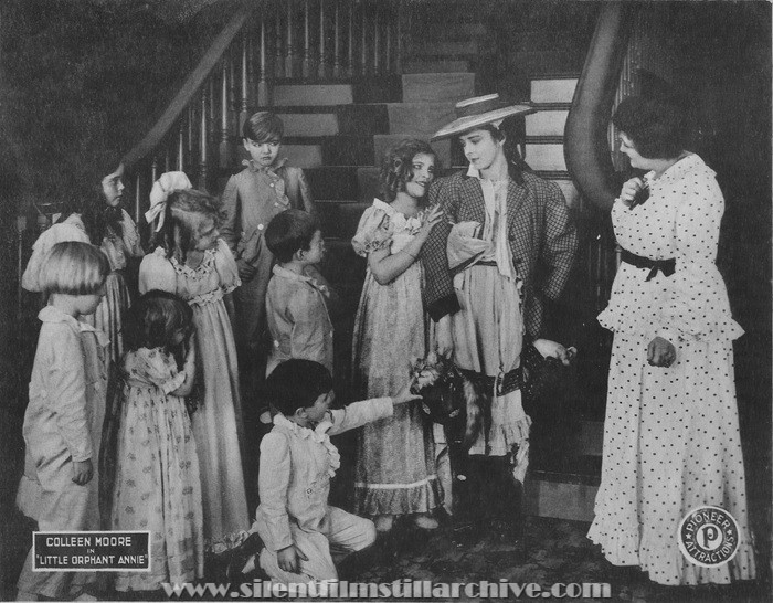 Colleen Moore and Eugenie Besserer in LITTLE ORPHANT ANNIE (1918)