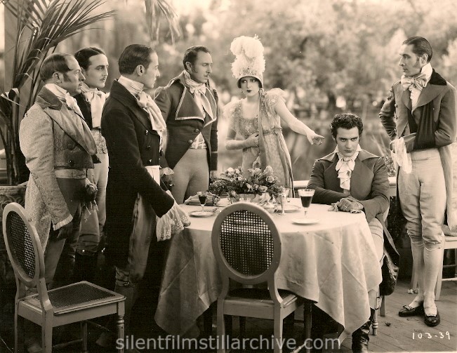 Gino Corrado, Armand Kaliz, Billie Dove, Gilbert Roland,  and Paul Vincenti in THE LOVE MART (1927)