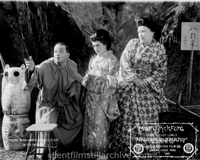 Lawrence Wood, Mary Pickford and Caroline Harris in MADAME BUTTERFLY (1915)
