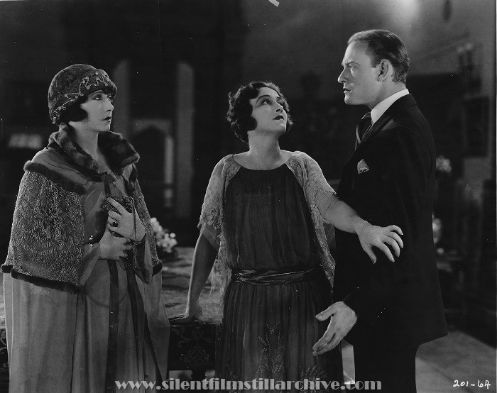 Mae Busch, Conrad Nagel, and Pauline Frederick in MARRIED FLIRTS (1924).