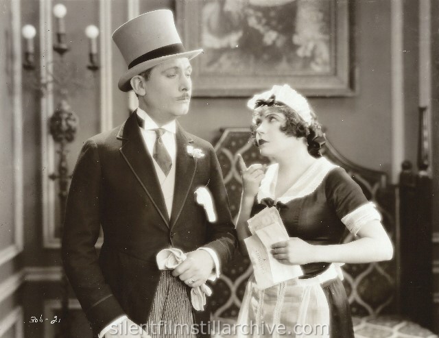 Lew Cody and Renée Adorée in ON ZE BOULEVARD (1928).