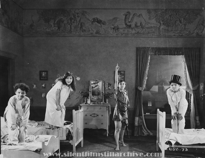Philippe De Lacy, Mary Brian, Betty Bronson, and Jack Murphy in PETER PAN (1924)
