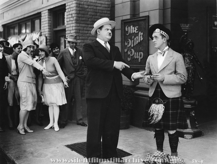 Oliver Hardy and Stan Laurel in PUTTING PANTS ON PHILIP (1927)