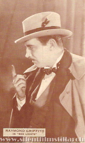 Raymond Griffith in RED LIGHTS (1923) postcard