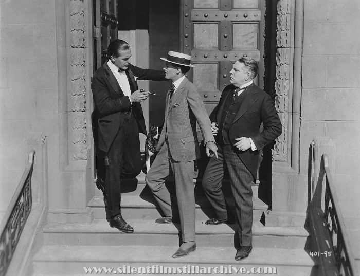 Wallace Reid, unknown, and Henry Barrows in RENT FREE (1922).