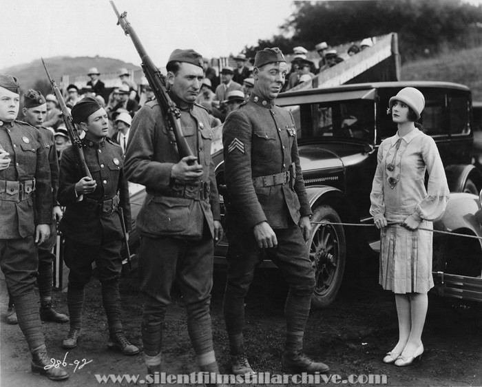 Lincoln Stedman, George K. Arthur, Karl Dane, and Marceline Day in ROOKIES (1927)