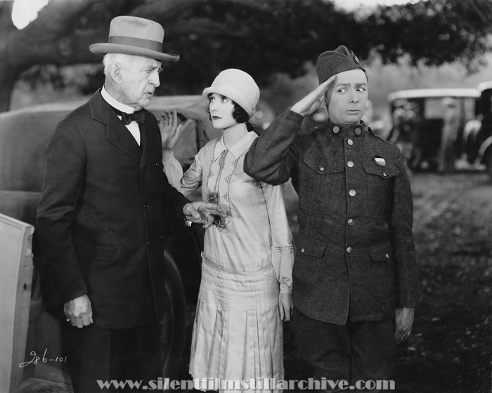 Frank Currier, Marceline Day, and George K. Arthur in ROOKIES (1927)