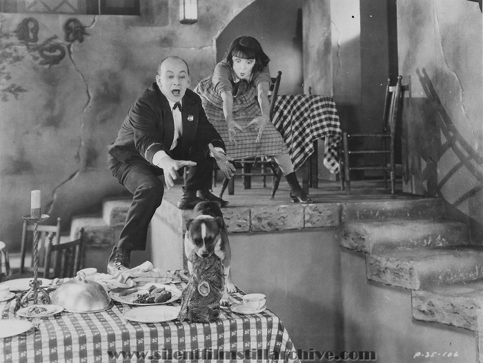SALLY (1925) with Leon Errol, Colleen Moore and Buddy the dog
