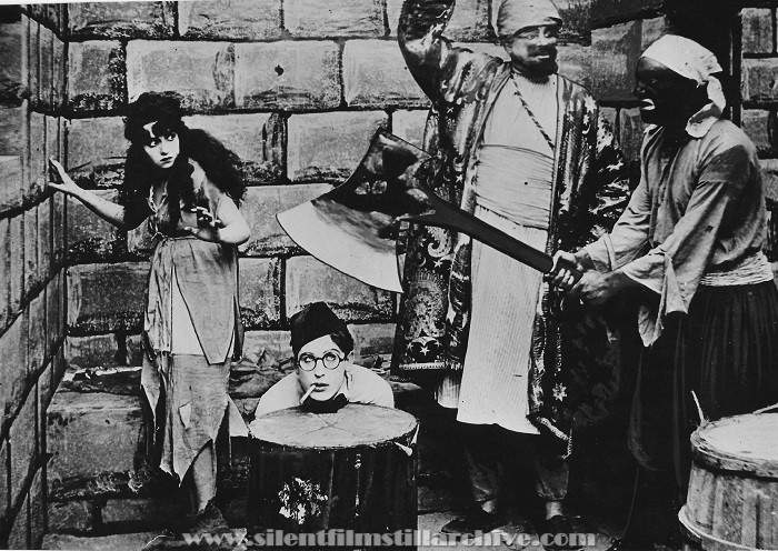 Bebe Daniels, Harold Lloyd and William Blaisdell in SOMEWHERE IN TURKEY (1918)
