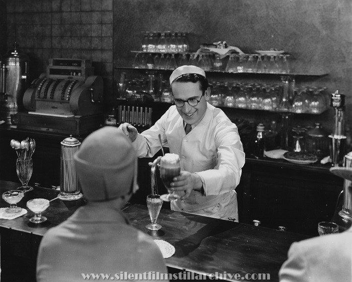 Harold Lloyd serves up a milk shake in SPEEDY (1928)