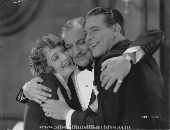May Allison, Holbrook Blinn and Lawrence Gray in THE TELEPHONE GIRL (1927).