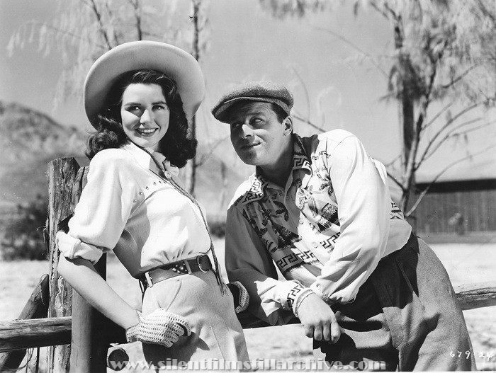 Dorothy Malone and Jack Carson in TWO GUYS FROM TEXAS (1948)