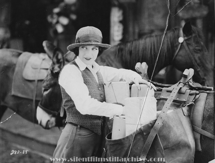 Joan Crawford with horse in THE UNDERSTANDING HEART (1927).