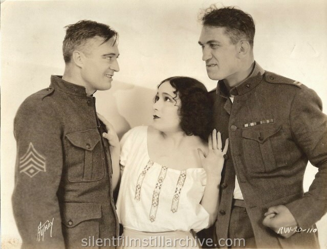 Edmund Lowe, Dolores del Rio and Victor McLaglen in WHAT PRICE GLORY? (1926)