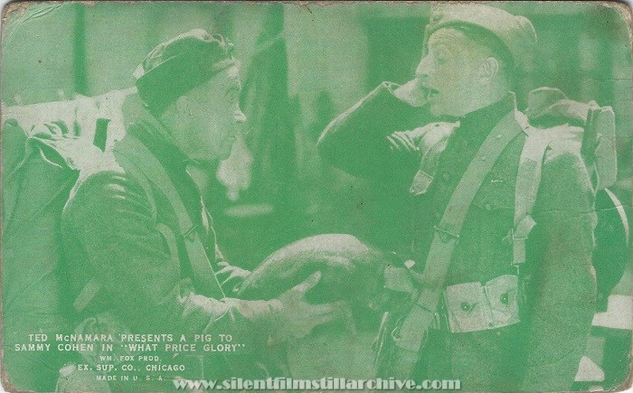 Arcade card with Ted McNamara and Sammy Cohen in WHAT PRICE GLORY? (1926)