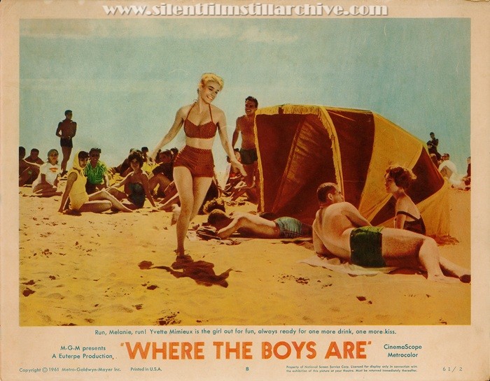 Lobby card for WHERE THE BOYS ARE (1960) with Yvette Mimieux